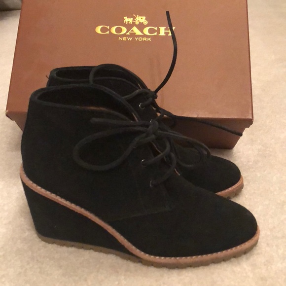 coach suede ankle boots